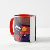 Art Deco Music Lounge Piano Player Pianist Mok (Voorkant links)