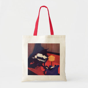  Art Deco Music Lounge Piano Player Pianist Tote Bag