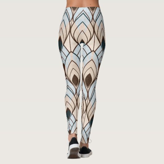 Art Deco: naadloos getextureerd Ornament. Leggings (Achterkant)