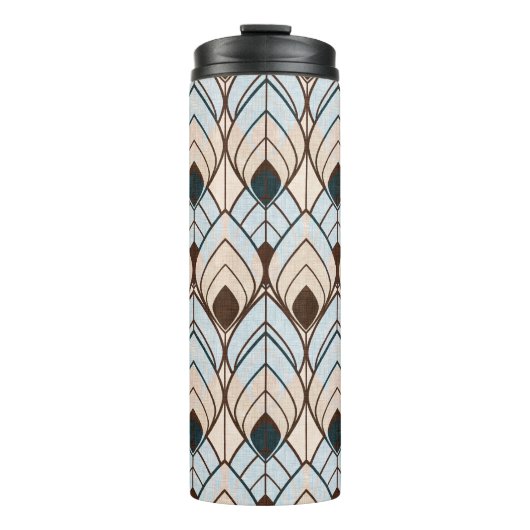 Art Deco: naadloos getextureerd Ornament. Thermosbeker (Voorkant)