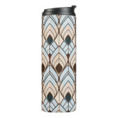 Art Deco: naadloos getextureerd Ornament. Thermosbeker (Gedraaid links)