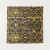 Art Deco naadloos luxe geometrische patroon. Golde Wandkleed (Voorkant (horizontaal))