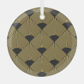 Art Deco  naadloos patroon Glas Ornament (Voorkant)