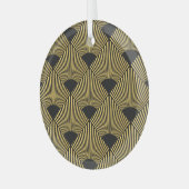 Art Deco  naadloos patroon Glas Ornament (Voorkant links)