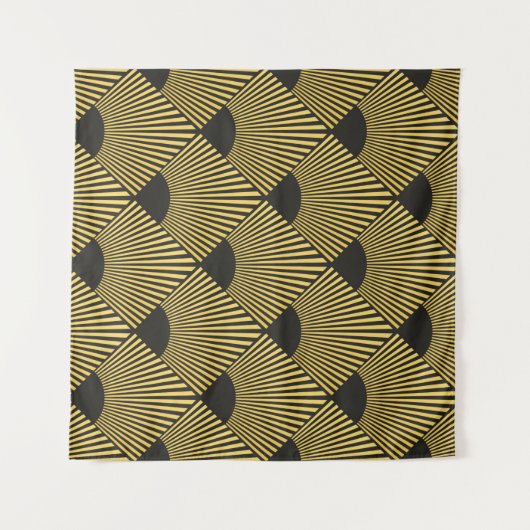 Art Deco naadloos patroon Wandkleed (Voorkant (horizontaal))