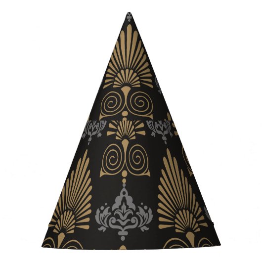 Art Deco: Naadloze  behang Feesthoedjes (Voorkant)