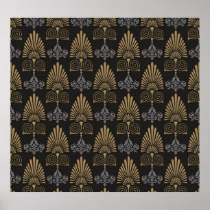 Art Deco: Naadloze behang Poster