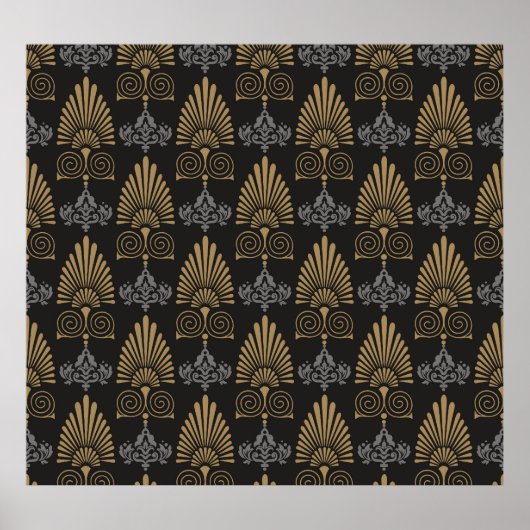 Art Deco: Naadloze  behang Poster (Voorkant)