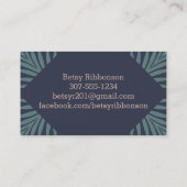 Art deco naaien noties naaister visitekaartje (Achterkant)