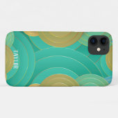 Art Deco-naam gepersonaliseerd Case-Mate iPhone Case (Achterkant (horizontaal))