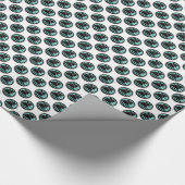 Art Deco Nautical Ship Lt Blue White Black Cadeaupapier (Hoek)