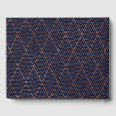 Art Deco Navy Gold Custom Wedding Gastenboek (Achterkant)