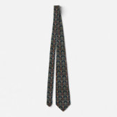 Art Deco Navy Pauw Luxe Geometrisch  Stropdas (Achterkant)