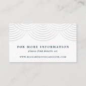 Art Deco Navy String Lights Website Enclosure Kaar Informatiekaartje (Voorkant)