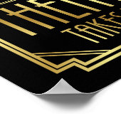 Art Deco neemt een DRINK-teken afdrukken Poster (Hoek)