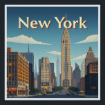 Art Deco. New York Perfect Poster<br><div class="desc">New York in vintage stijl "Art Deco"</div>