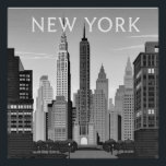Art Deco. New York Perfect Poster<br><div class="desc">Geeft zwart-wit weer. New York in art deco-stijl</div>