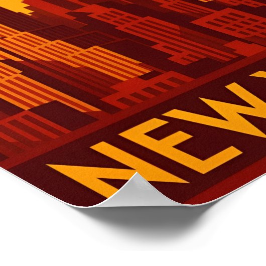 Art deco New York poster print (Hoek)