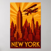 Art deco New York poster print (Voorkant)