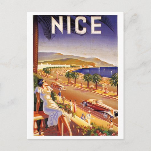Art Deco Nice France briefkaart (Voorkant)