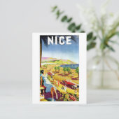 Art Deco Nice Franse riviera Briefkaart (Staand voorkant)