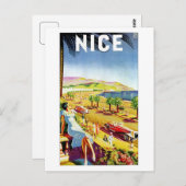 Art Deco Nice Franse riviera Briefkaart (Voorkant / Achterkant)
