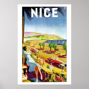 Art Deco Nice Franse riviera Poster