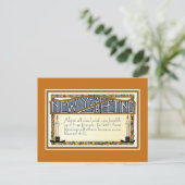 Art Deco Nieuwjaar Groet vers goudbruin Feestdagenkaart (Staand voorkant)