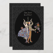  Art Deco Nieuwjaar Kaart (Voorkant / Achterkant)