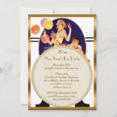  Art Deco Nieuwjaar Kaart (Achterkant)