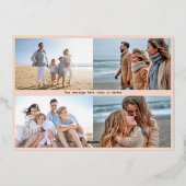 Art Deco Nieuwjaar Multi Foto Folie Feestdagenkaart (Achterkant)