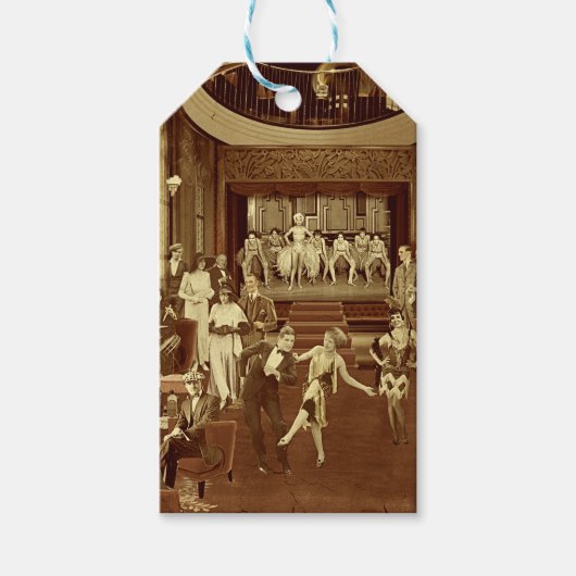 Art Deco Night Club Cadeaulabel (Voorkant)