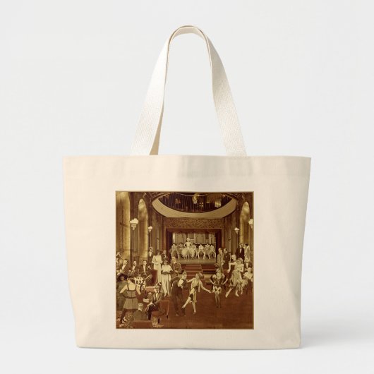 Art Deco Night Club Grote Tote Bag (Voorkant)