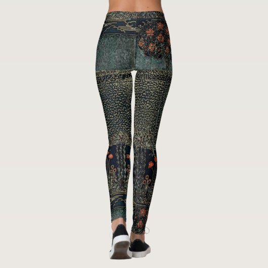 Art Deco Night Garden Leggings (Achterkant)