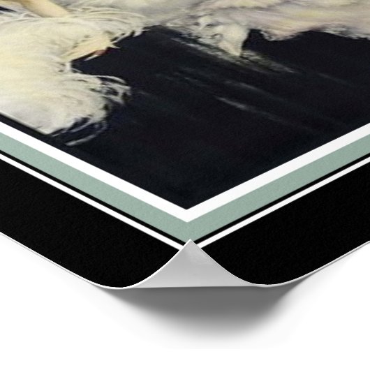 Art Deco "Night Garden" van Louis Icart Poster (Hoek)