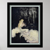 Art Deco "Night Garden" van Louis Icart Poster (Voorkant)