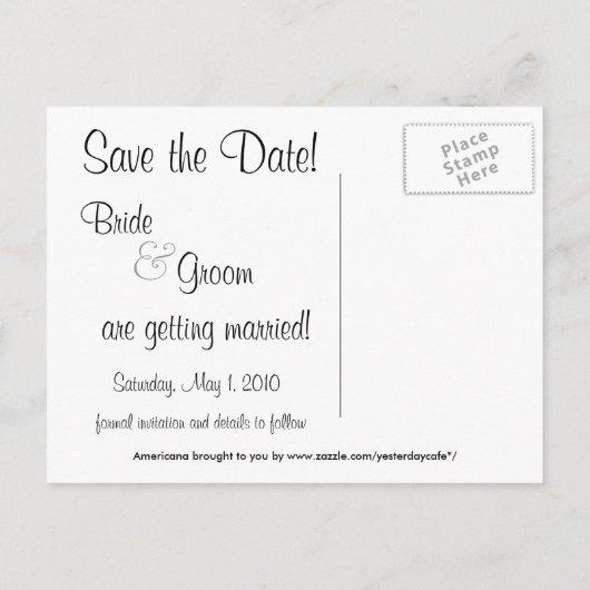  Art Deco Nightclub Cocktails Save the Date Aankondigingskaart (Achterkant)