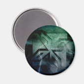 Art Deco Ninja Star-pictogram, galaxy bliksembedek Magneet (Voorkant / Achterkant)