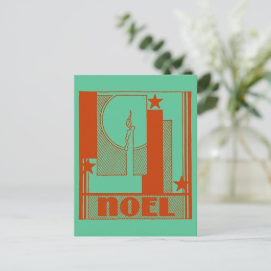 Art Deco Noel Kerst sjabloon (Staand voorkant)
