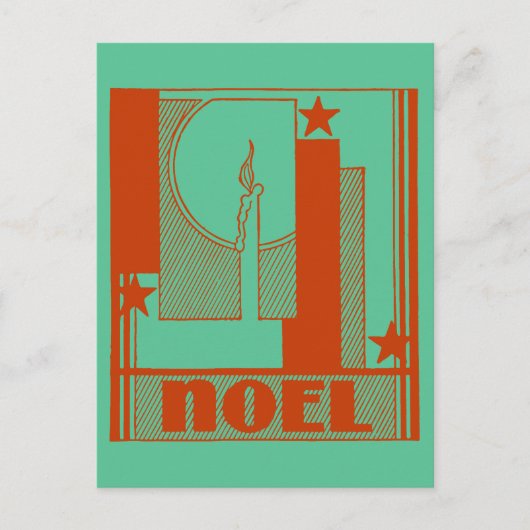 Art Deco Noel Kerst sjabloon (Voorkant)