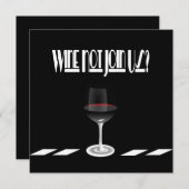 Art Deco Noir Chic Cocktail Party Kaart (Voorkant / Achterkant)