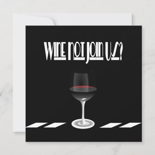 Art Deco Noir Chic Cocktail Party Kaart (Voorkant)