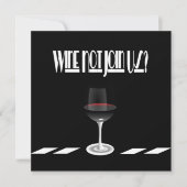 Art Deco Noir Chic Cocktailparty Kaart (Voorkant)