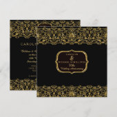 Art Deco Nouveau 50-jarig huwelijksjubileumfeest Kaart (Voorkant / Achterkant)