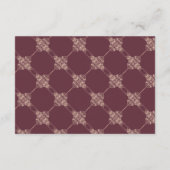 Art Deco Nouveau | Bordeaux Blush Gastgegevens Informatiekaartje (Achterkant)