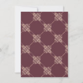 Art Deco Nouveau | Burgundy Blush Maid of Honor Kaart (Achterkant)