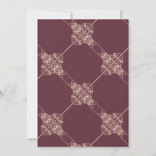 Art Deco Nouveau | Burgundy Roos Gold Blush Foto Save The Date (Achterkant)