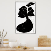 Art Deco/Nouveau ~ De zwarte cape van Beardsley Poster (Keuken)