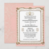 Art Deco Nouveau Elegant Gold Lace-repetitie Kaart (Voorkant / Achterkant)