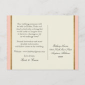 Art Deco Nouveau Faux Gold Floral Damask Lace Uitnodiging Briefkaart (Achterkant)